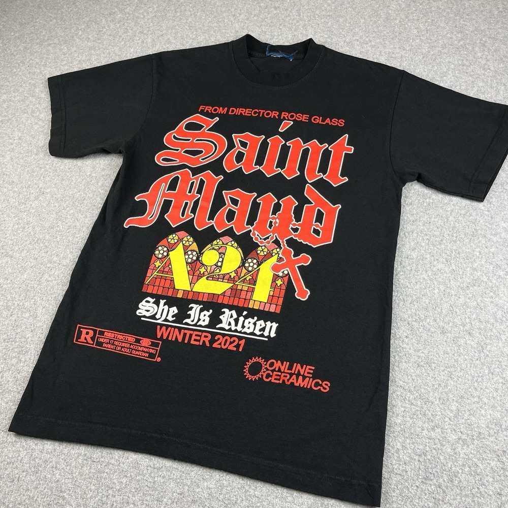 A24 x Online Ceramics Saint Maud T Shirt Small Stained Glass Tee Sold Out Rare - Picture 2 of 8
